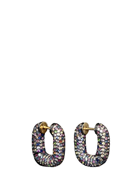 Pave Diamonds Women's Gold Earrings